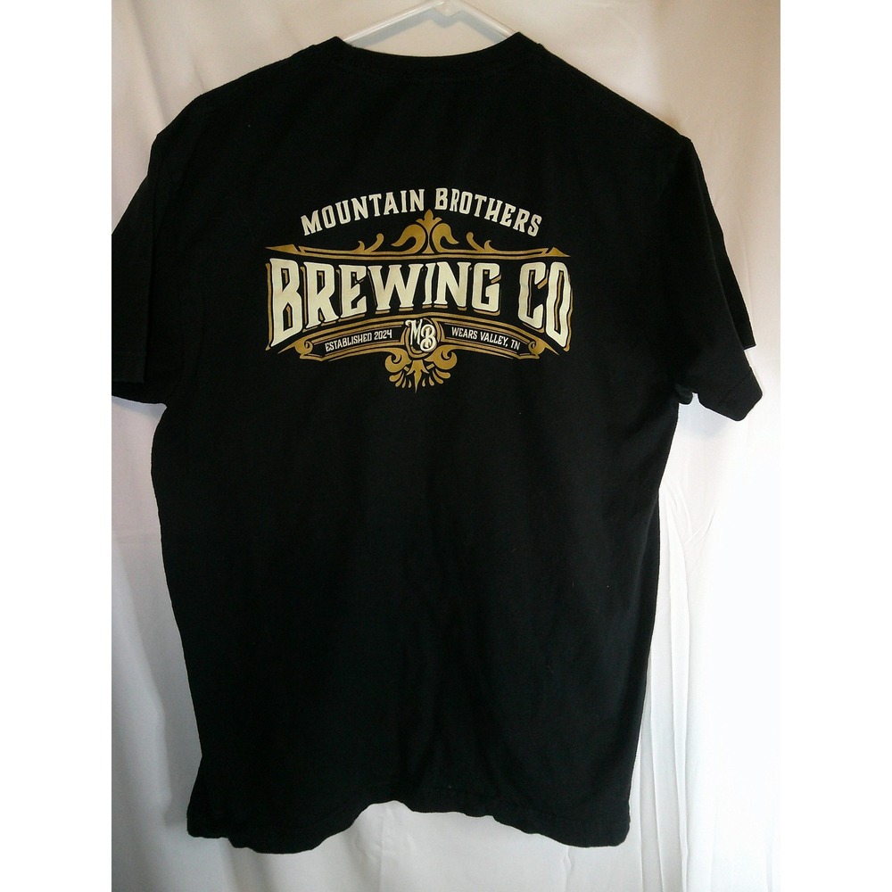 Mountain Brothers Brewing Co. Graphic T-Shirt Short Sleeve‎ Black Medium
